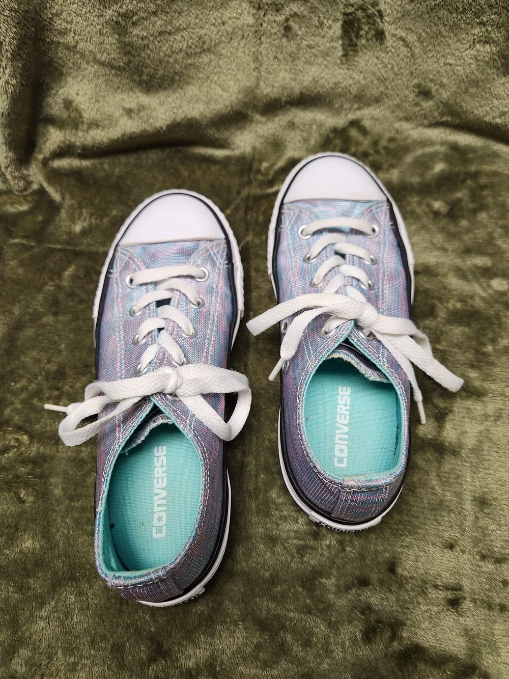 Converse Kids' Iridescent Low Top Sneakers - Pink/Blue